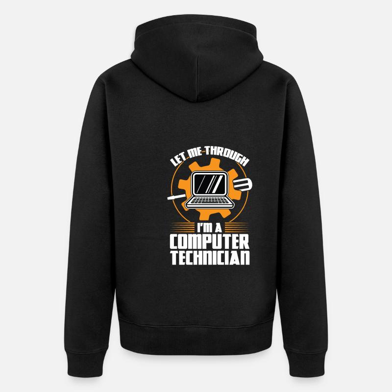 Technischer Support Computertechniker Technischer - Unisex Premium Bio Zip Hoodie - Schwarz