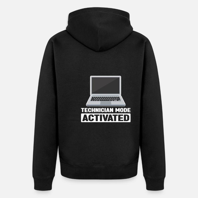 Technischer Support Computertechniker Technischer - Unisex Premium Bio Zip Hoodie - Schwarz