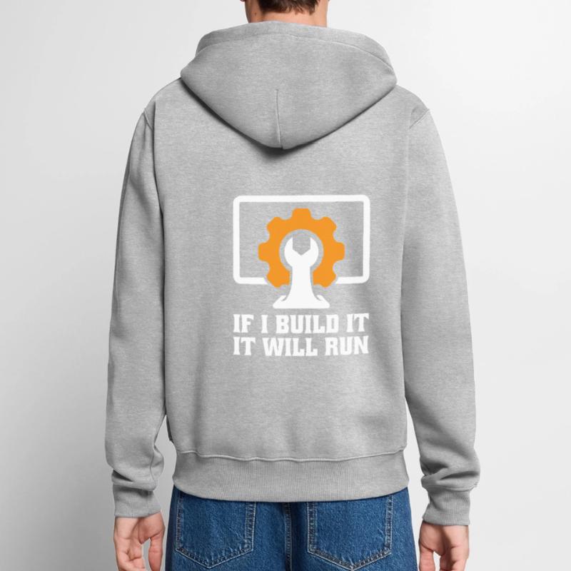 Technischer Support Computertechniker Technischer Unisex Premium Bio Zip Hoodie