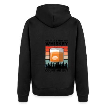 Whiskey trinken Whiskey trinken Whiskey Geschenk - Unisex Premium Bio Zip Hoodie - Schwarz - Hinten - Nico (187cm)