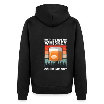 Whiskey trinken Whiskey trinken Whiskey Geschenk - Unisex Premium Bio Zip Hoodie - Schwarz - Hinten - Nico (187cm)