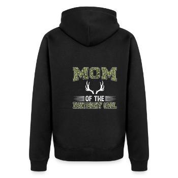Jäger Jagd Jagd Geschenk - Unisex Premium Bio Zip Hoodie - Schwarz - Hinten - Nico (187cm)