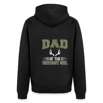 Jäger Jagd Jagd Geschenk - Unisex Premium Bio Zip Hoodie - Schwarz - Hinten - Nico (187cm)