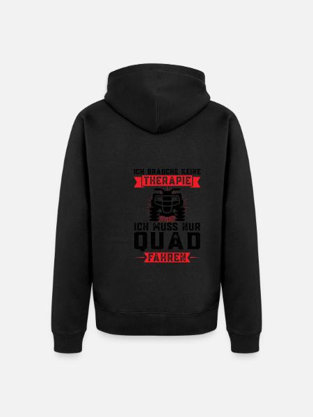 Quad Biker Quadfahrer Geschenk - Unisex Premium Bio Zip Hoodie - Schwarz