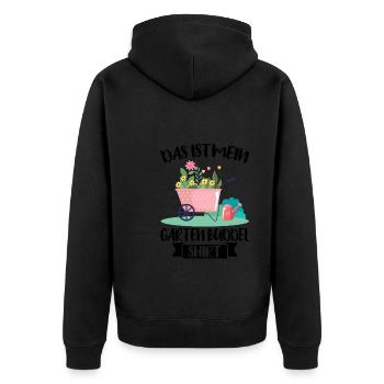 Garten Pflanze Gartenliebhaber Geschenk - Unisex Premium Bio Zip Hoodie - Schwarz - Hinten - Nico (187cm)