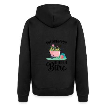 Garten Pflanze Gartenliebhaber Geschenk - Unisex Premium Bio Zip Hoodie - Schwarz - Hinten - Nico (187cm)