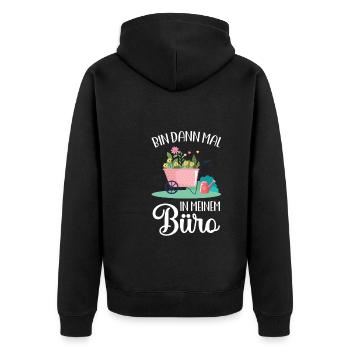 Garten Pflanze Gartenarbeit Geschenk - Unisex Premium Bio Zip Hoodie - Schwarz - Hinten - Nico (187cm)