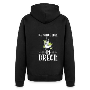 Garten Pflanze Gartenarbeit Geschenk - Unisex Premium Bio Zip Hoodie - Schwarz - Hinten - Nico (187cm)