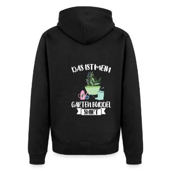 Garten Pflanze Gartenliebhaber Geschenk - Unisex Premium Bio Zip Hoodie - Schwarz - Hinten - Nico (187cm)