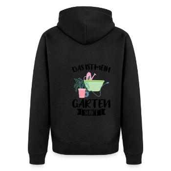 Garten Pflanze Pflanzen Geschenk - Unisex Premium Bio Zip Hoodie - Schwarz - Hinten - Nico (187cm)