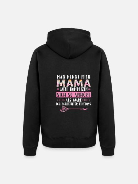 Mutter Mama Tochter Geschenk - Unisex Premium Bio Zip Hoodie - Schwarz