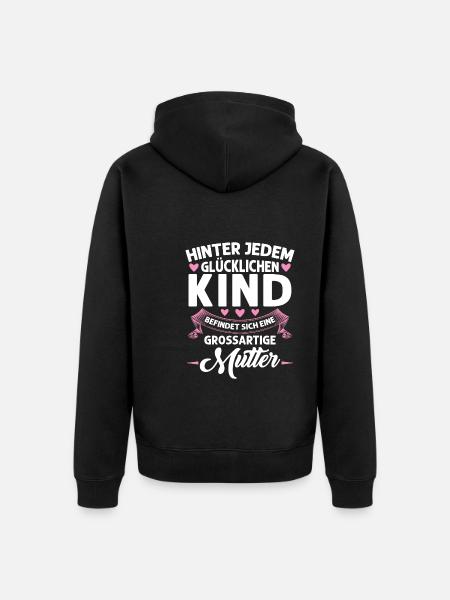 Mutter Mama Tochter Geschenk - Unisex Premium Bio Zip Hoodie - Schwarz