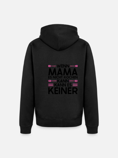 Mutter Mama Tochter Geschenk - Unisex Premium Bio Zip Hoodie - Schwarz