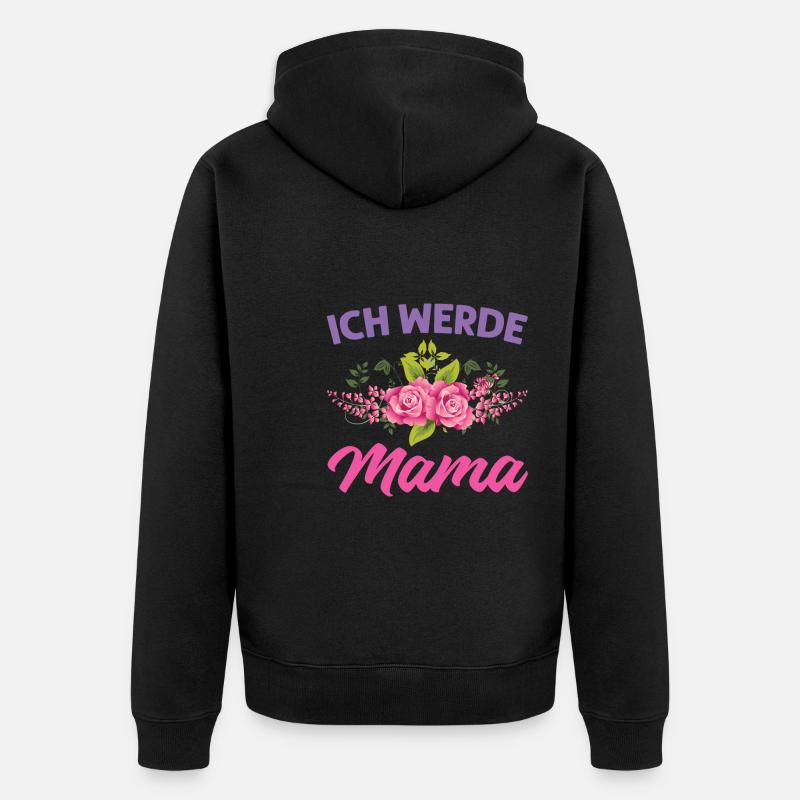 Mutter Mama Tochter Geschenk - Unisex Premium Bio Zip Hoodie - Schwarz