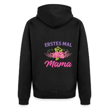 Mutter Mama Tochter Geschenk - Unisex Premium Bio Zip Hoodie - Schwarz - Hinten - Nico (187cm)