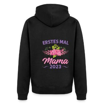 Mutter Mama Tochter Geschenk - Unisex Premium Bio Zip Hoodie - Schwarz - Hinten - Nico (187cm)