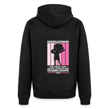 Kindergarten Dabbing Kita-Start Geschenk - Unisex Premium Bio Zip Hoodie - Schwarz - Hinten - Nico (187cm)