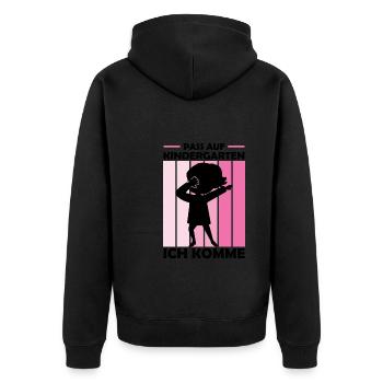 Kindergarten Dabbing Kita-Start Geschenk - Unisex Premium Bio Zip Hoodie - Schwarz - Hinten - Nico (187cm)