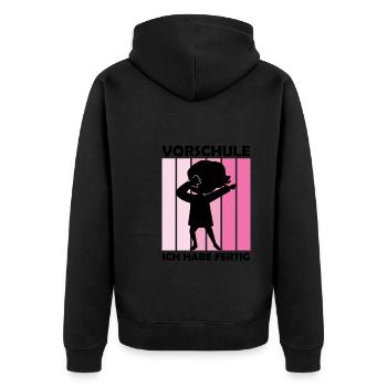 Vorschule Dabbing Vorschulkind Geschenk - Unisex Premium Bio Zip Hoodie - Schwarz - Hinten - Nico (187cm)