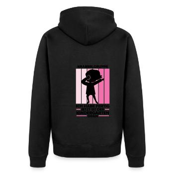 Kindergarten Dabbing Kita-Anfang Geschenk - Unisex Premium Bio Zip Hoodie - Schwarz - Hinten - Nico (187cm)