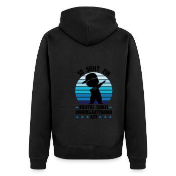 Kindergarten Dabbing Kindergartenkind Geschenk - Unisex Premium Bio Zip Hoodie - Schwarz - Hinten - Nico (187cm)