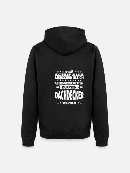 Dachdecker Beruf Dachdeckermeister Geschenk - Unisex Premium Bio Zip Hoodie - Schwarz