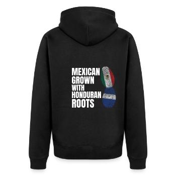 Basketball & Tacos Baseball Tacos Geschenk - Unisex Premium Bio Zip Hoodie - Schwarz - Hinten - Nico (187cm)