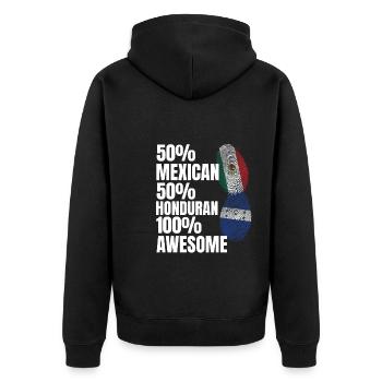 Basketball & Tacos Baseball Tacos Geschenk - Unisex Premium Bio Zip Hoodie - Schwarz - Hinten - Nico (187cm)