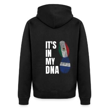 Basketball & Tacos Baseball Tacos Geschenk - Unisex Premium Bio Zip Hoodie - Schwarz - Hinten - Nico (187cm)