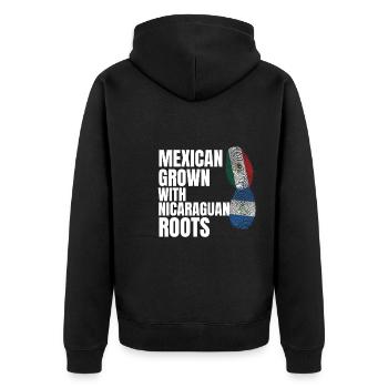 Basketball & Tacos Baseball Tacos Geschenk - Unisex Premium Bio Zip Hoodie - Schwarz - Hinten - Nico (187cm)