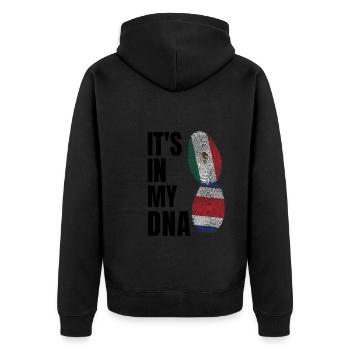 Anime & Ramen Girl Anime Ramen Geschenk - Unisex Premium Bio Zip Hoodie - Schwarz - Hinten - Nico (187cm)