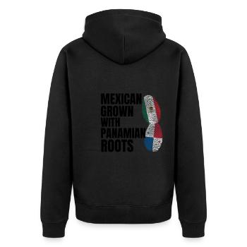 Anime & Ramen Anime Ramen Geschenk - Unisex Premium Bio Zip Hoodie - Schwarz - Hinten - Nico (187cm)