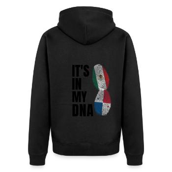 Anime & Skizzieren Mädchen Anime Skizzieren Gesche - Unisex Premium Bio Zip Hoodie - Schwarz - Hinten - Nico (187cm)