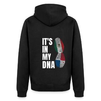 Anime & Skizzieren Mädchen Anime Skizzieren Gesche - Unisex Premium Bio Zip Hoodie - Schwarz - Hinten - Nico (187cm)