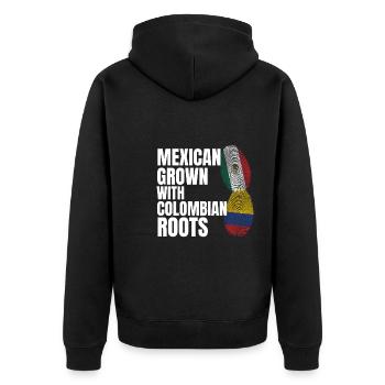 Anime & Skizzieren Mädchen Anime Skizzieren Gesche - Unisex Premium Bio Zip Hoodie - Schwarz - Hinten - Nico (187cm)