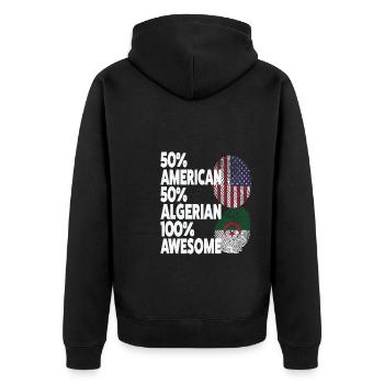 Anime & Skizzieren Mädchen Anime Skizzieren Gesche - Unisex Premium Bio Zip Hoodie - Schwarz - Hinten - Nico (187cm)