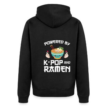 Südkorea k-pop Südkorea Geschenk - Unisex Premium Bio Zip Hoodie - Schwarz - Hinten - Nico (187cm)