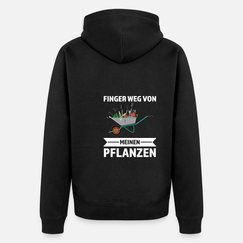 Gärtner Garten Gartenbau Geschenk - Unisex Premium Bio Zip Hoodie - Schwarz