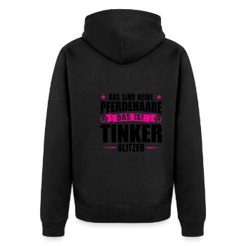 Tinker Pferd Tinker Liebhaber Geschenk - Unisex Premium Bio Zip Hoodie - Schwarz - Hinten - Nico (187cm)