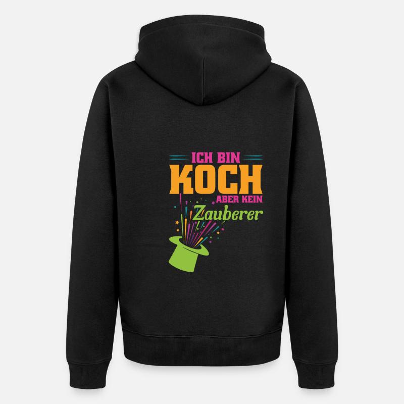 Koch Beruf Küchenchef Geschenk - Unisex Premium Bio Zip Hoodie - Schwarz