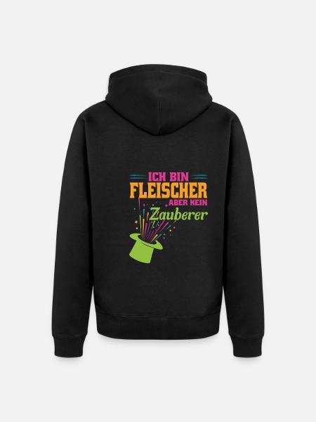 Fleischer Beruf Metzger Geschenk - Unisex Premium Bio Zip Hoodie - Schwarz