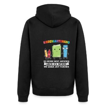 Kindergartenanfang Kindergarten Kindergartenkind G - Unisex Premium Bio Zip Hoodie - Schwarz - Hinten - Nico (187cm)