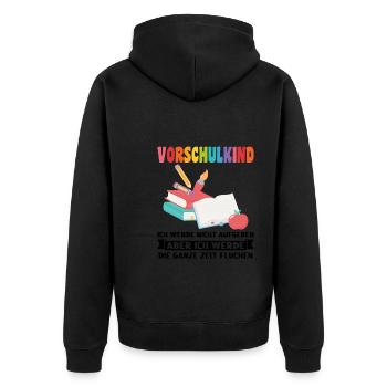 Kindergarten Vorschule Vorschulpädagoge Geschenk - Unisex Premium Bio Zip Hoodie - Schwarz - Hinten - Nico (187cm)
