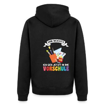 Kindergarten Abschied Vorschule Vorschulpädagoge G - Unisex Premium Bio Zip Hoodie - Schwarz - Hinten - Nico (187cm)