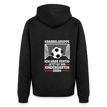 Kindergartenanfang Kindergarten Kindergartenkind G - Unisex Premium Bio Zip Hoodie - Schwarz - Hinten - Nico (187cm)