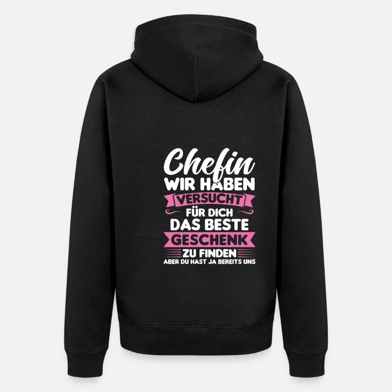 Chef Chefin Geschenk - Unisex Premium Bio Zip Hoodie - Schwarz