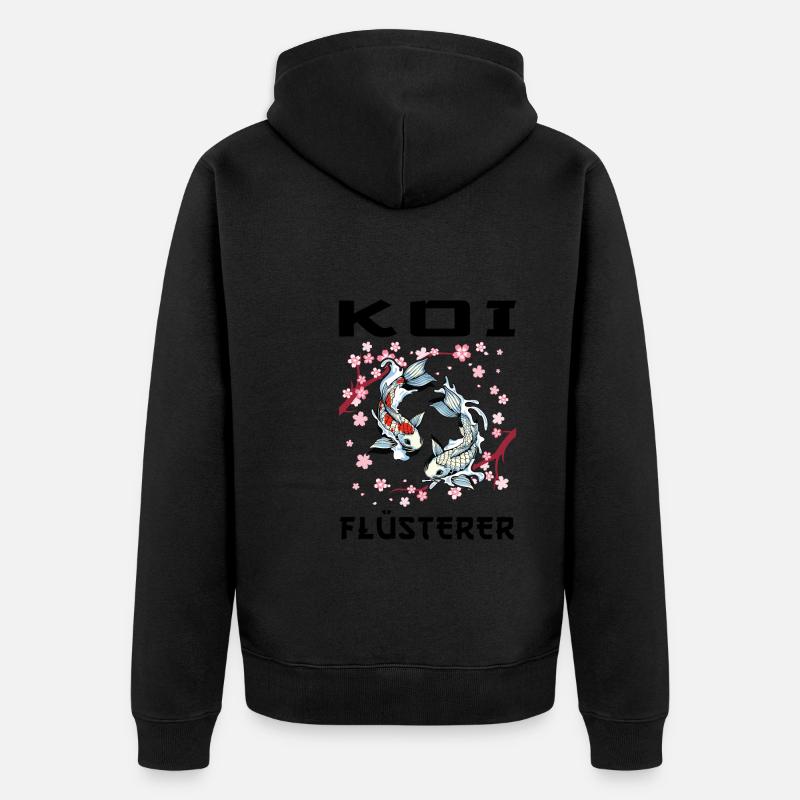 Kois Koi Sarkasmus Geschenk - Unisex Premium Bio Zip Hoodie - Schwarz