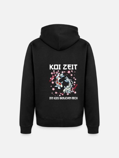 Kois Koi Sarkasmus Geschenk - Unisex Premium Bio Zip Hoodie - Schwarz
