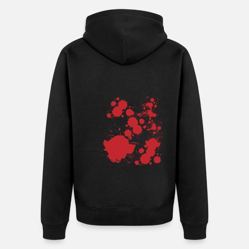 Blutflecken - Unisex Premium Bio Zip Hoodie - Schwarz