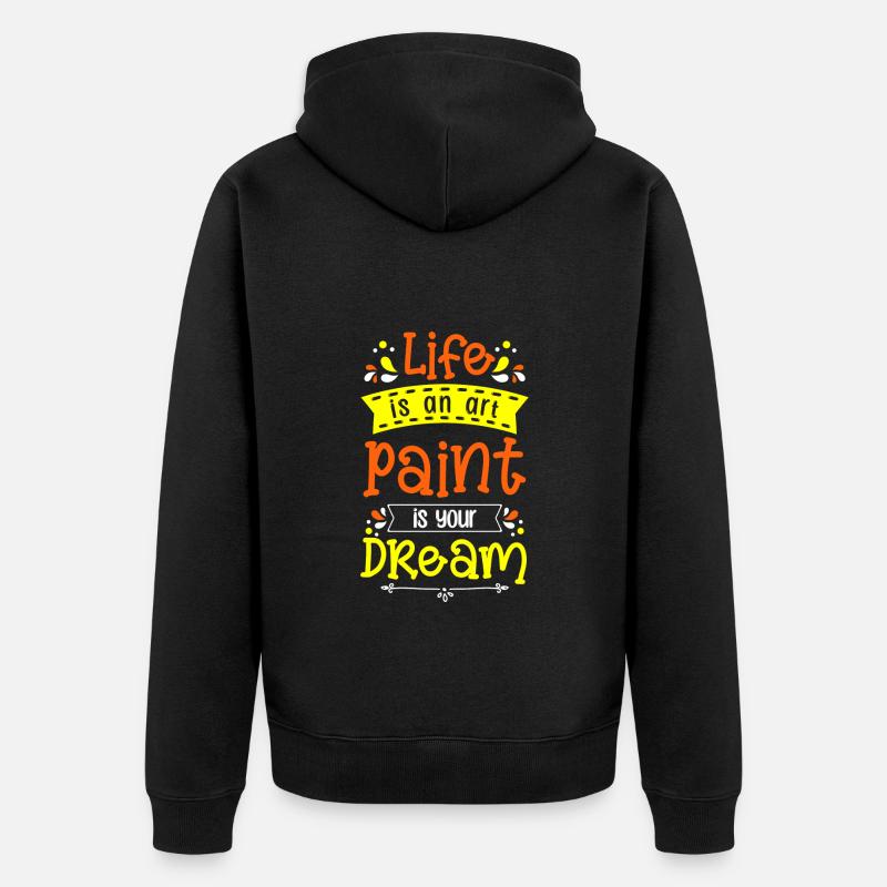 Painter Artist Varnisher Master Painter - Unisex Premium Organic Zip Hoodie - black